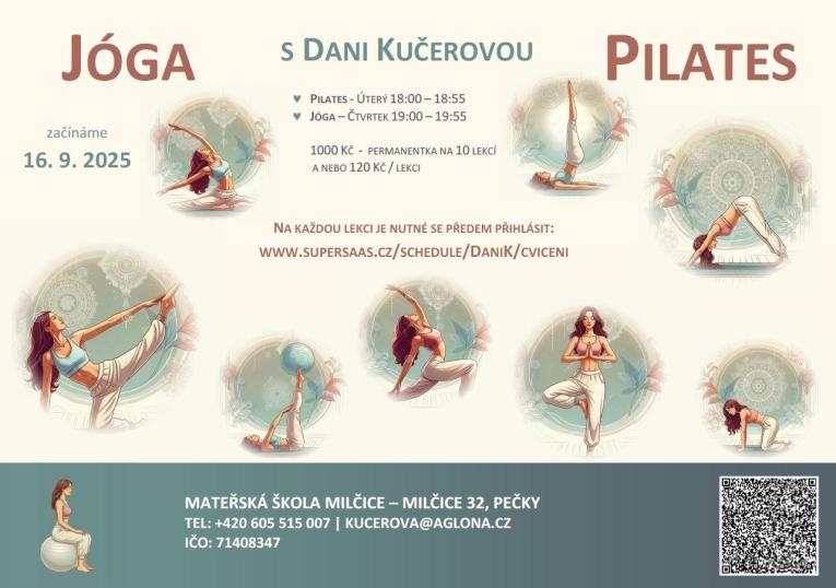 Jóga a pilates v MŠ Milčice